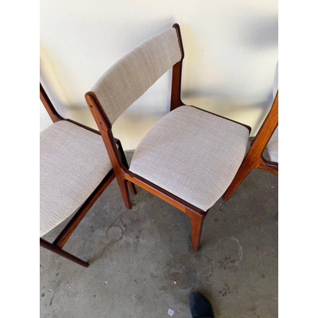 Danish Mid Century in Style of Erik Buch Rosewood Dining Chairs Set of 4 Scandinavian Vintage For Sale - Image 10 of 10