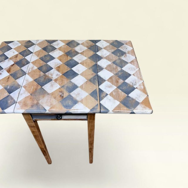 Extendable Italian Table with Diamond Pattern, 1980s For Sale - Image 4 of 8