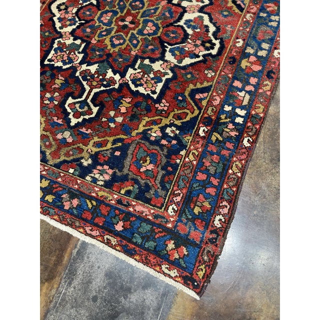 1990s Old Persian Bakhtiari Area Rug 4'7" X 6'6" For Sale - Image 4 of 7