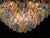 1990s Sapphire Color Poliedri Murano Glass Ceiling Light or Chandelier For Sale - Image 5 of 18