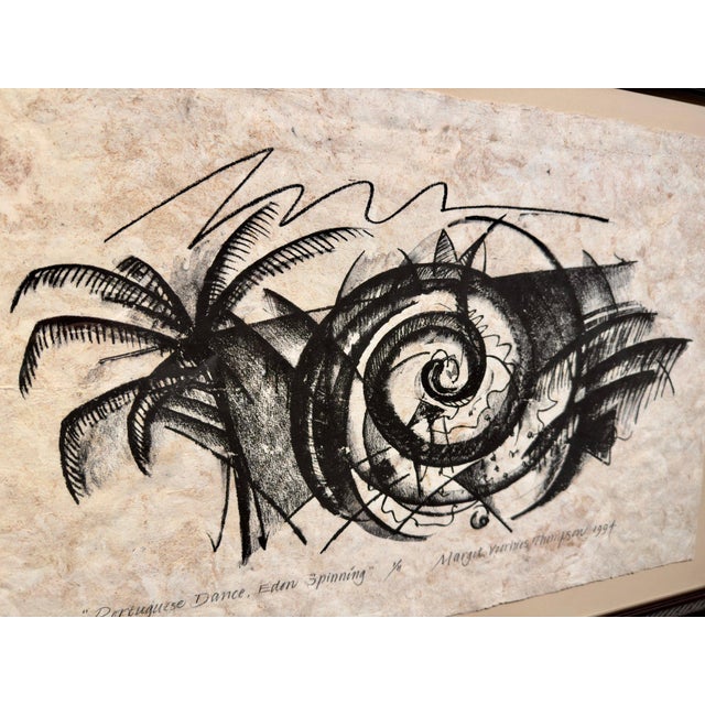 1990s Margot Voorhies Thompson Signed Lithograph 1994 Portuguese Dance 1/11 For Sale - Image 9 of 10