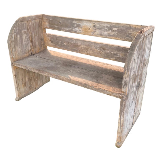 1800's Farmhouse French Style Rustic Bench For Sale