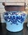 Three Mexican Glazed Pottery Cannisters for Arroz, Harina and Azucar, with Iron Hinged Lid. In the Talavera Mexico Style....