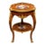 French Louis XV Side Table – Floral Inlay Top With Hand-Applied Gold Leaf Details For Sale