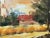 Vintage French Impressionist Landscape Painting With Monastery Winery For Sale - Image 4 of 6