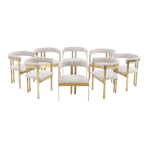 A Rare Set of Brass and Iron Chairs Attributed to Afra and Tobia Scarpa 1960.