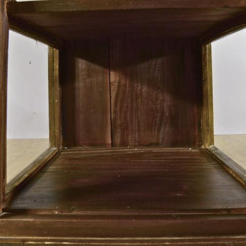 Brown Pyramid-Shaped Teak Display Cabinet with Four Shelves, 1900s For Sale - Image 8 of 9