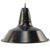 1950s Vintage Industrial French Black Dark Blue Enamel Pendant Lamp For Sale - Image 5 of 5
