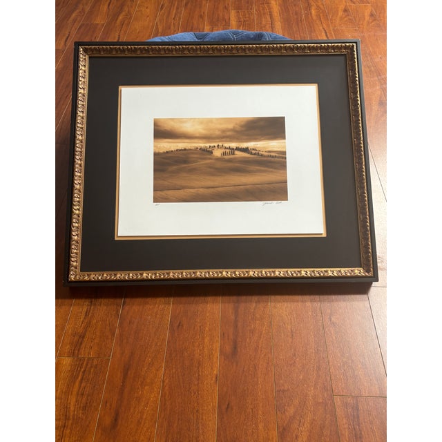A large-format, set of 4 sepia landscapes by Atlanta-based fine art photographer Jamie Cook, marked Artist's Proof and...