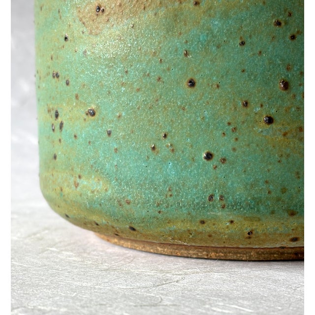 Vintage Stoneware Art Pottery Covered Jar Handmade by Gerry Williams For Sale - Image 11 of 12