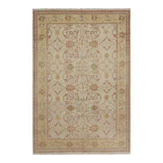2010s Rug & Kilim’s Sultanabad Style Rug in Cream With Floral Patterns For Sale