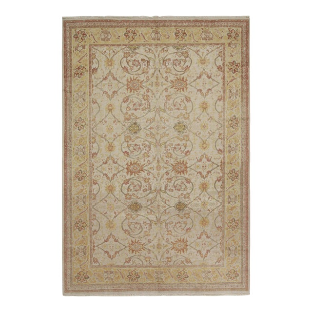 2010s Rug & Kilim’s Sultanabad Style Rug in Cream With Floral Patterns For Sale