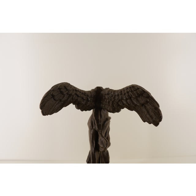 Vintage Bronze Winged Victory of Samothrace Sculpture For Sale - Image 10 of 12