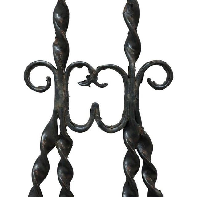 Figural Cherub Wrought Iron Hanging Garden Planter C1920 For Sale - Image 6 of 7