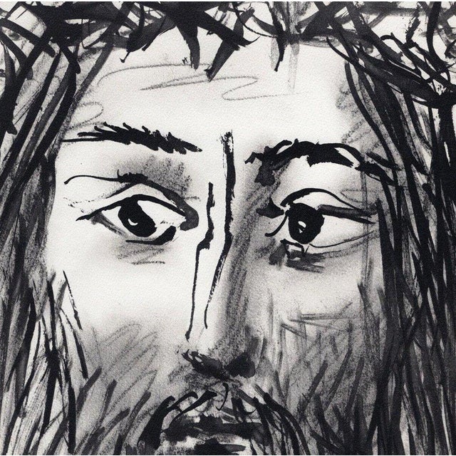 Pablo Picasso Pablo Picasso, Portrait of Jesus, 1st Edition from Toros Y Toreros, Original Photolithograph, 1961 For Sale - Image 4 of 5