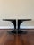 Fantastic Vintage Saarinen Style Split Tulip Coffee Table In Black Lacquer. Great elegant lines. Elongated oval top. Rich...