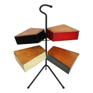 Mid-Century Dutch Sewing Box Stand by Joost Teders for Metalux, 1950s For Sale