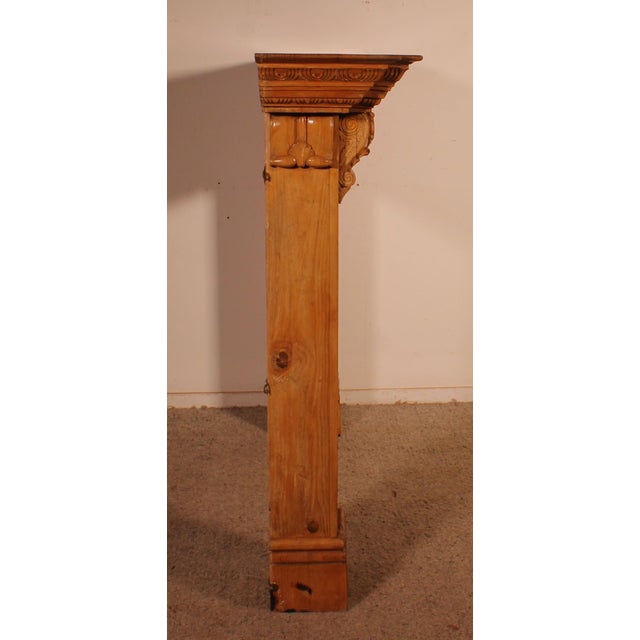 Wood Transitional Style Beechwood Fireplace Mantel, 19th Century For Sale - Image 7 of 11