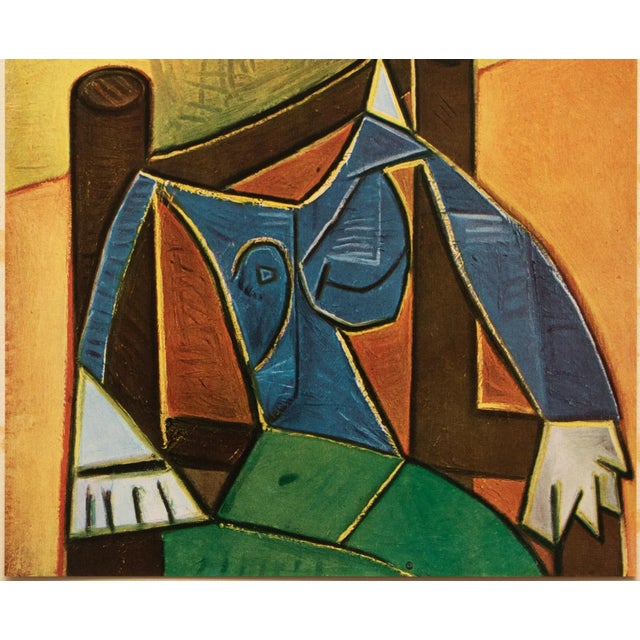 Pablo Picasso 1946 After Pablo Picasso "Woman in an Armchair", Second Edition Period Offset Lithograph For Sale - Image 4 of 9