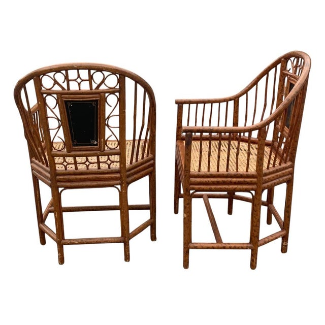 Brighton Pavilion Faux Bamboo Chairs, Set of 2 For Sale - Image 9 of 14