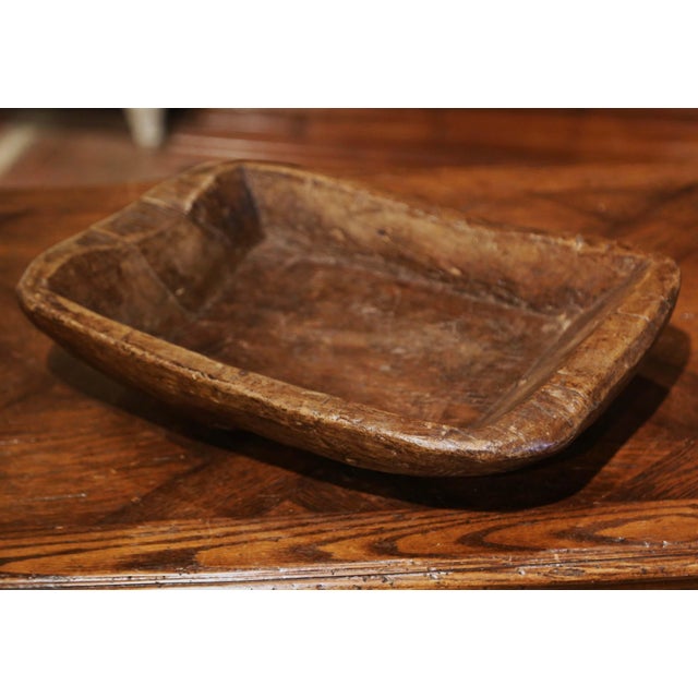 19th Century French Hand Carved Oak Decorative Fruit Bowl | Chairish
