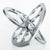Michael Gitter Lace Interlocking Hearts Sculpture, Sparkle Powder Coating Offered for sale is an aluminum interlocking...