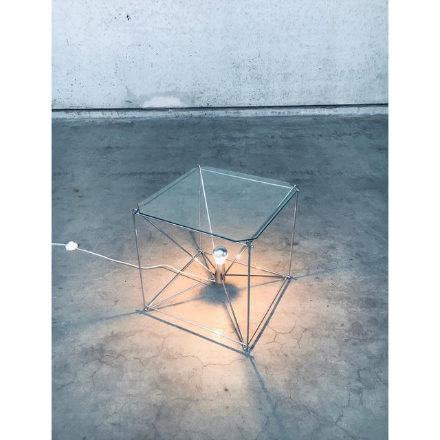 Cubist Coffee Table with Lamp attributed to Max Sauze, France 1960s For Sale - Image 18 of 18