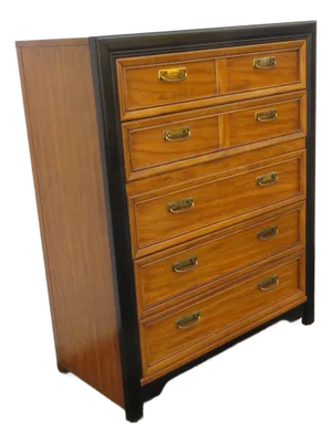 Late 20th Century Thomasville Chinoiserie Hollywood Regency Tall Chest of Drawers 6213