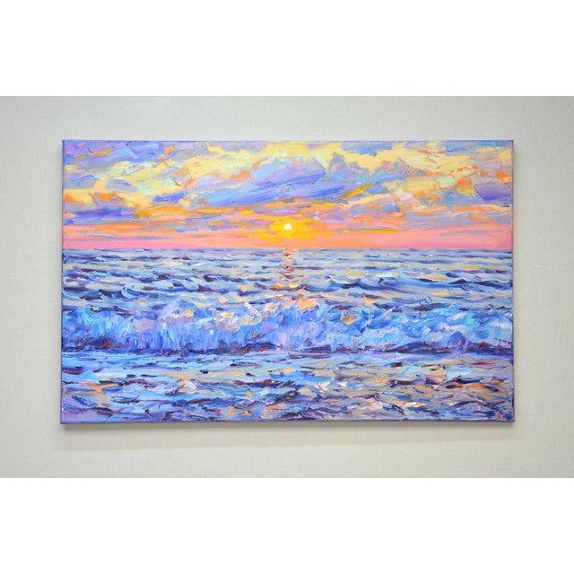 In this piece, I poured my emotions into every brushstroke, capturing the vibrant dance between sky and sea as the sun...