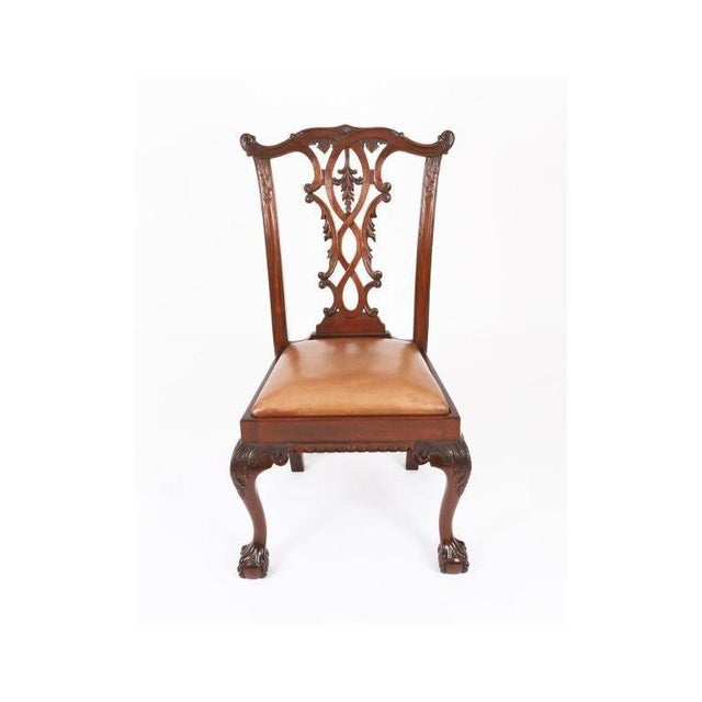 Antique Regency Triple Pillar Dining Table and Chairs, 1800s-1900s, Set of 11 For Sale - Image 18 of 18