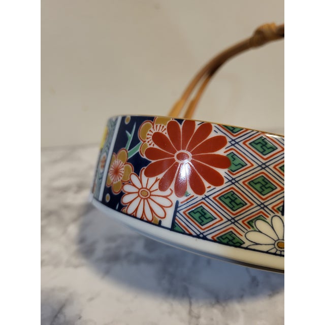 Japanese Vintage Japanese Imari Porcelain Serving Bowl For Sale - Image 3 of 10