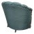 Green Art Deco Carved Ornate Channel Back Curved Sofa, Lounge Chair and Ottoman for Reupholstery - Set of 3 For Sale - Image 8 of 12