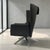 Black Black Leather Maua Swivel Chair with Lumbar Pillow from Design On Stock For Sale - Image 8 of 17
