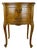 1970s Vintage French Provincial Hollywood Regency Walnut & Burl Wood Side Table or Night Stand For Sale