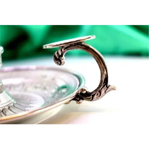 Silver Paddle with Guilloche Reliefs and Applications For Sale - Image 3 of 7