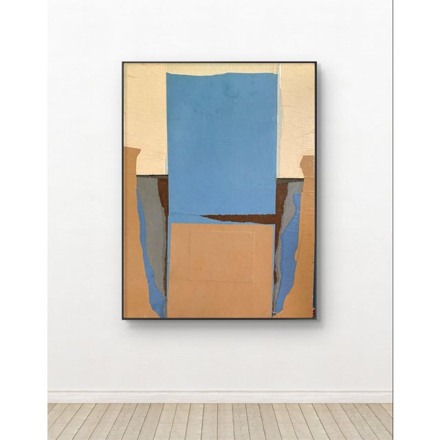 Mid-Century Modern paper abstract collage mounted on board. Unframed. Barbara Beck artist. Beck’s work is inspired by...