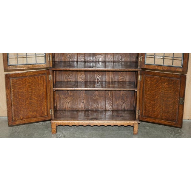 Antique English Astral Glazed Display Cabinet from Roberts, 1900s For Sale - Image 18 of 18