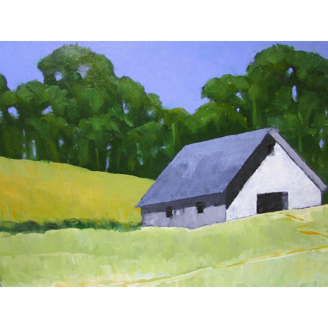 Contemporary Santa Maria Barn Art Lynne French California Landscape Oil Painting For Sale - Image 3 of 6