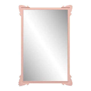 Fleur Home Garden District Napoleon Rectangle Mirror in Salmon Berry, 36x48 For Sale