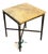 Giacometti Style Paul Ferrante Marble Top SquareWrought Iron Side Table For Sale