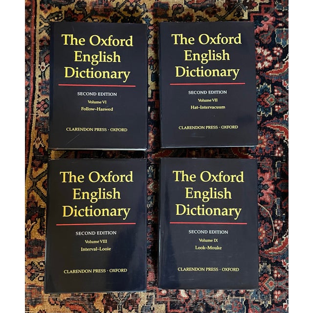 The Oxford English Dictionary 1989 2nd Ed. 12 Volumes. 1-4,6-12, 20 For Sale - Image 4 of 9