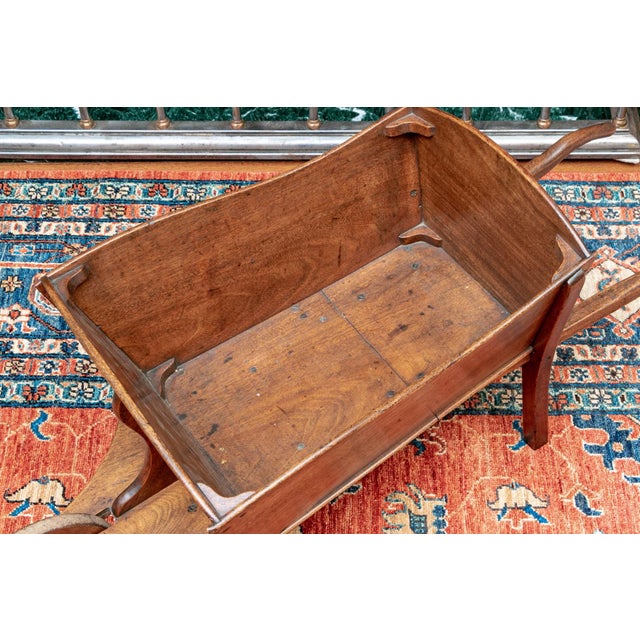 19th Century Antique French Walnut Child’s Garden Wheelbarrow For Sale - Image 5 of 16