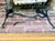 Metal Antique Arts & Craft Style Wrought Iron Andirons—A Pair For Sale - Image 7 of 7