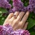 Pear Amethyst East-West Ring, Size 7.5 For Sale - Image 9 of 9