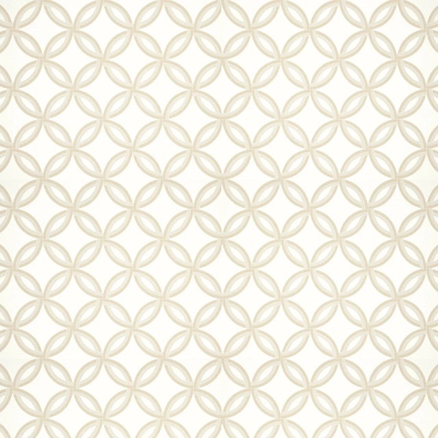 Contemporary Sample - Schumacher Spherica Wallpaper in Parchment For Sale - Image 3 of 3