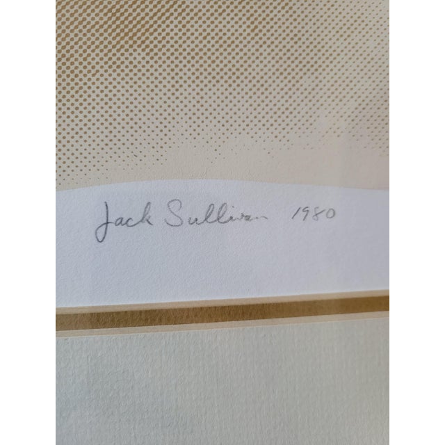 1980s Jack Sullivan "Nude" Op Art Abstract Print | Chairish