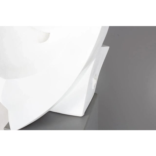 White Monumental Plaster Light Sculpture by M. Reollon, 1981 For Sale - Image 8 of 10