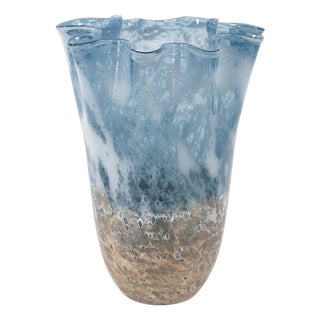 Baltic Ruffled Vase- Large For Sale