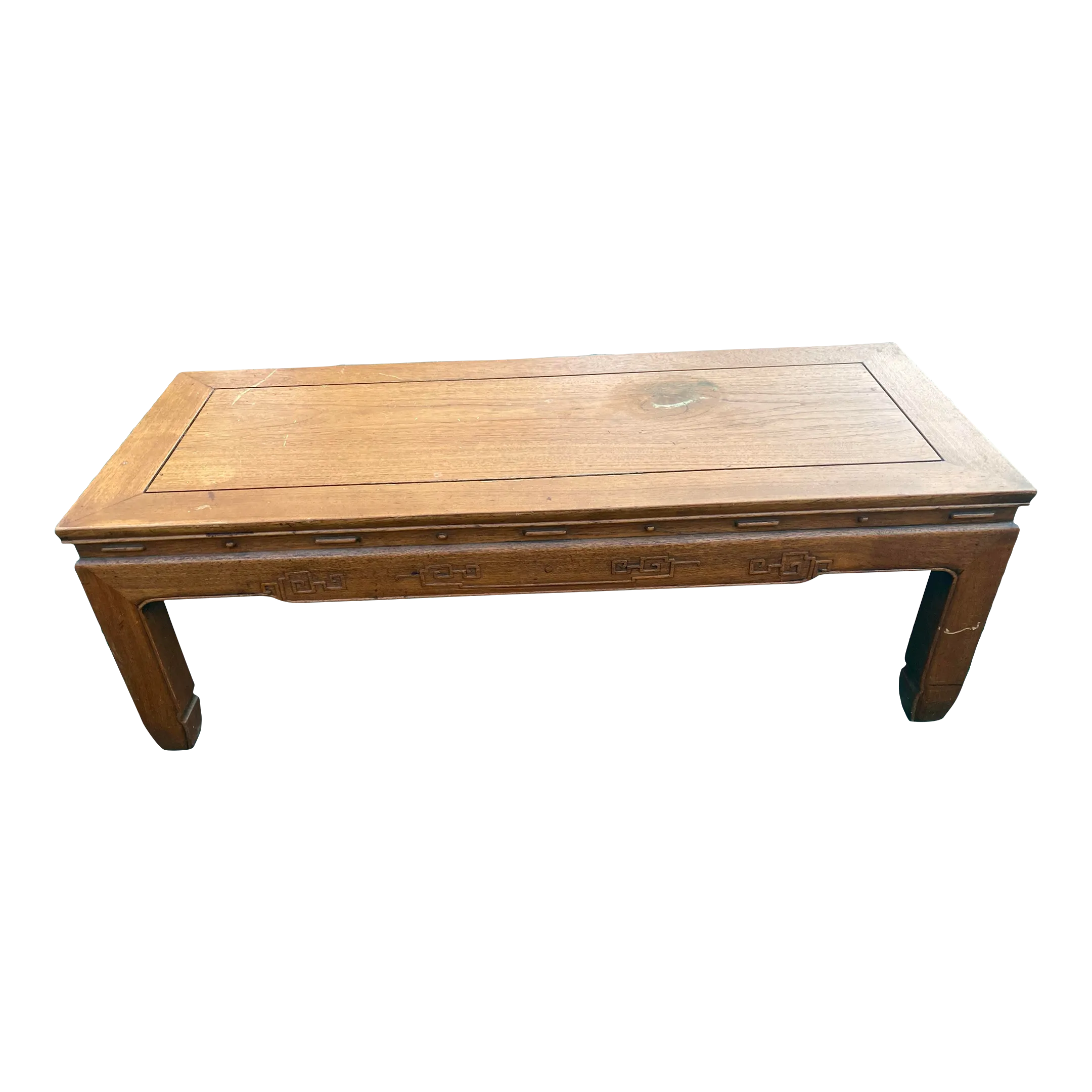 Late 20th Century Vintage George Zee Hand Carved Asian Low Table