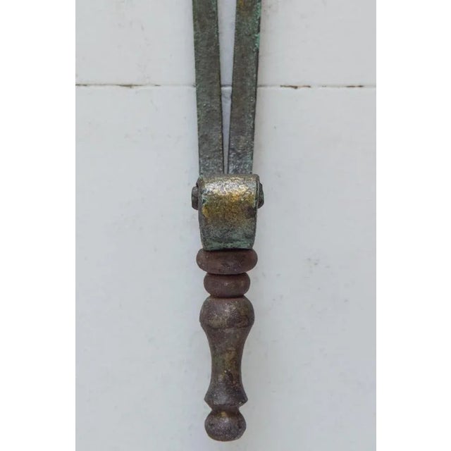 Antique Marble & Verdigris Patinated Iron Console Table For Sale - Image 10 of 11